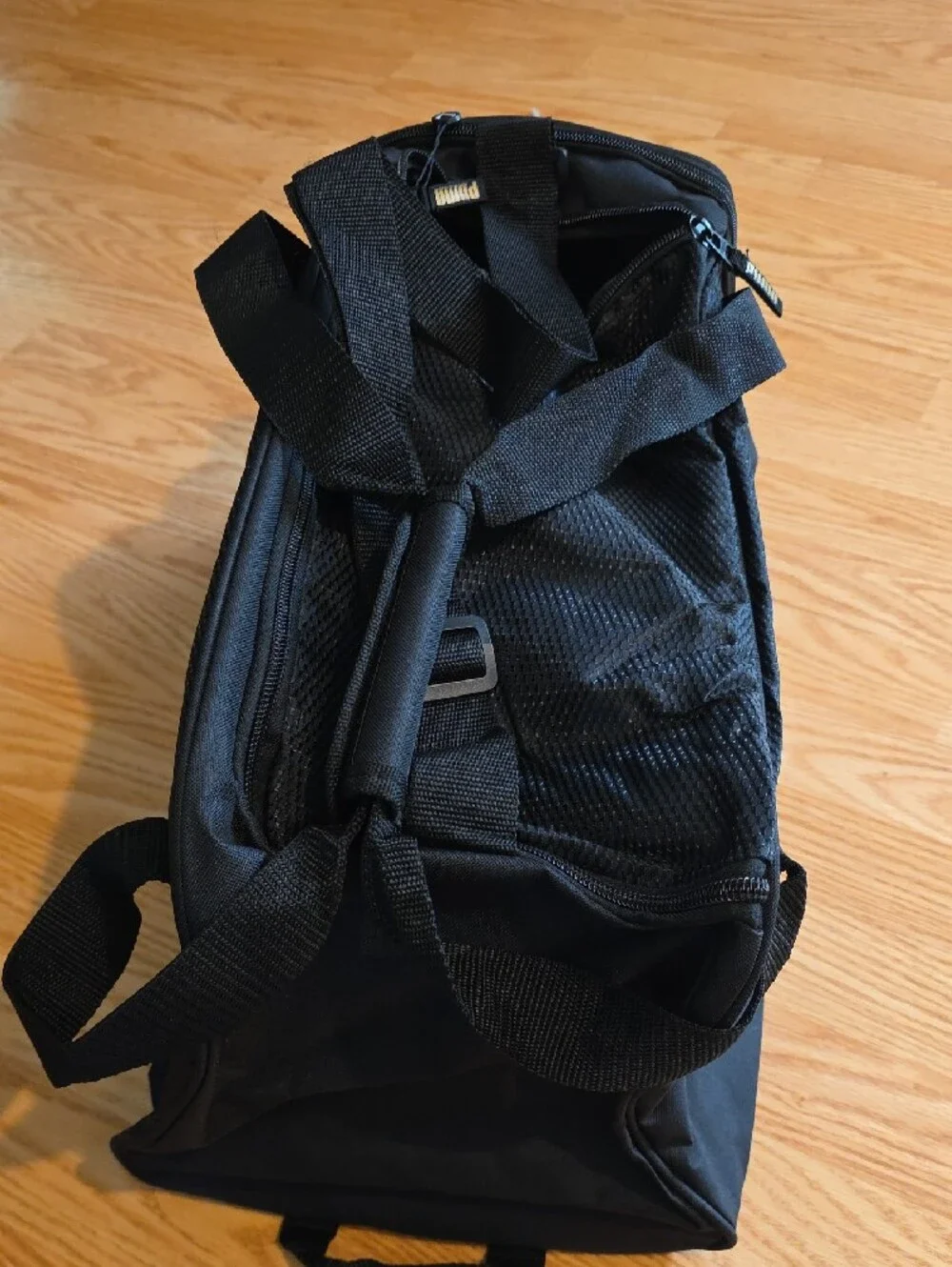 Puma Black Duffel with Gold Puma Logo